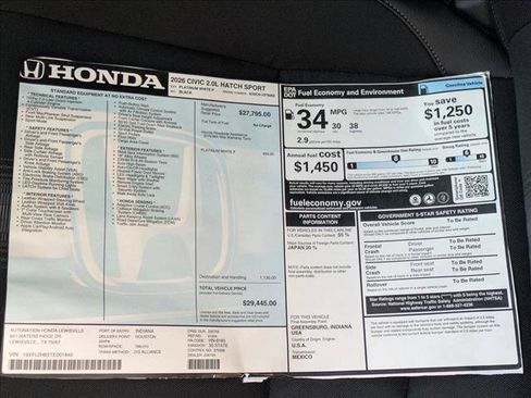 New 2026 Honda Civic Sport image 18