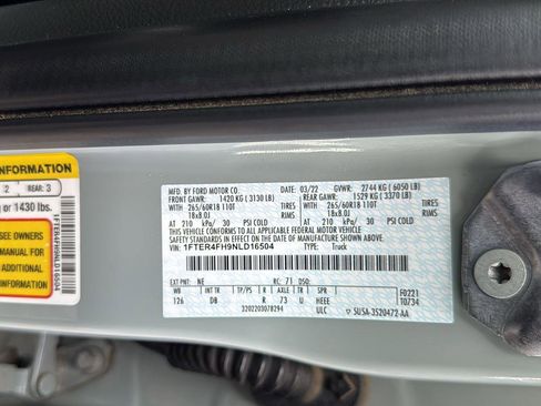 Used 2022 Ford Ranger Lariat w/ Equipment Group 501A High image 21