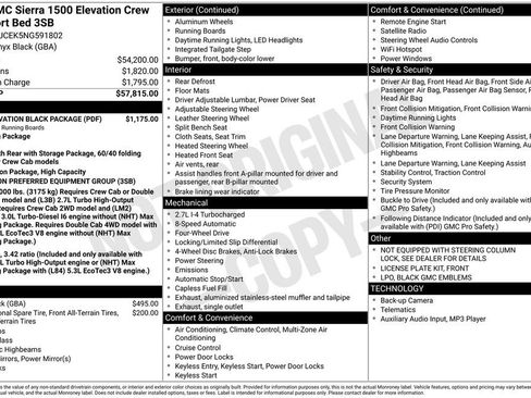 Certified 2022 GMC Sierra 1500 Elevation w/ LPO, Elevation Black Package AWD/4WD image 27