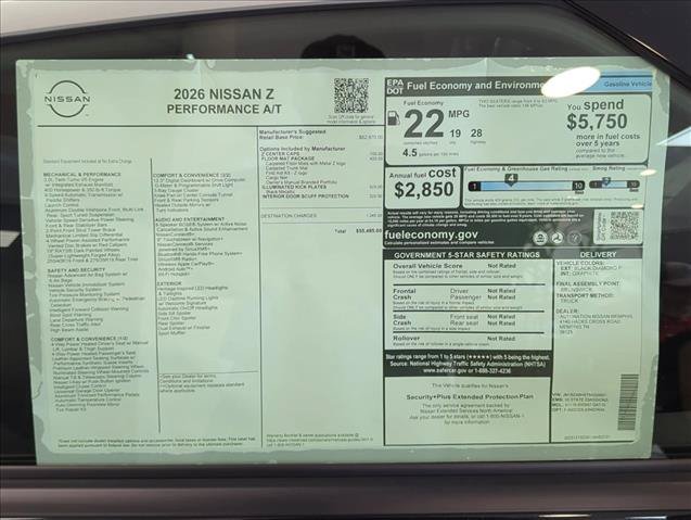 New 2026 Nissan Z Performance w/ Floor Mat Package RWD image 23