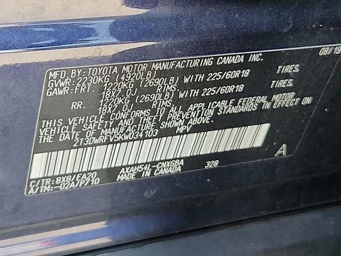 Used 2019 Toyota RAV4 Limited w/ Carpet Mat Package AWD/4WD image 27