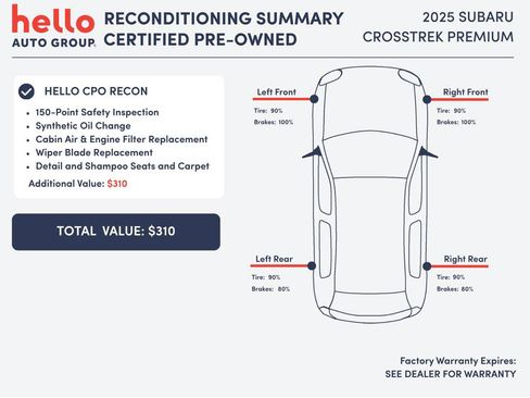 Certified 2025 Subaru Crosstrek 2.0i Premium AWD/4WD image 3
