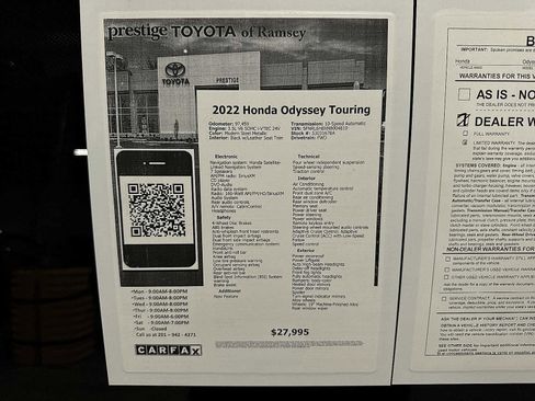 Used 2022 Honda Odyssey Touring image 13