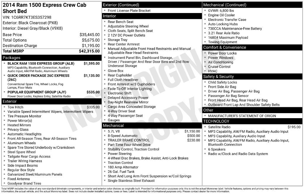 Used 2014 RAM 1500 Express w/ Black Ram 1500 Express Group AWD/4WD image 3