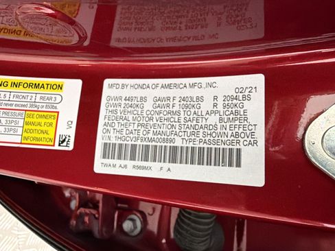 Used 2021 Honda Accord Touring image 29