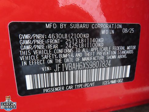 Certified 2025 Subaru WRX Premium AWD/4WD image 26