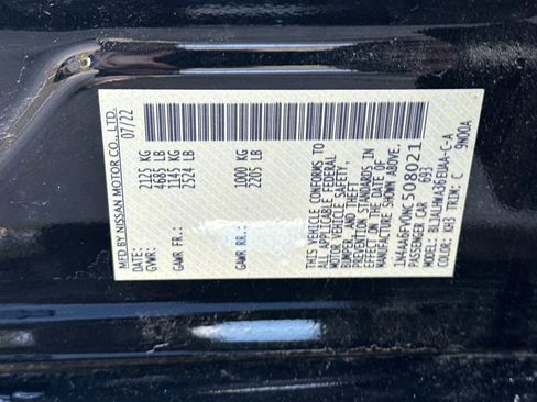 Certified 2022 Nissan Maxima Platinum w/ Sport Mat Group image 29