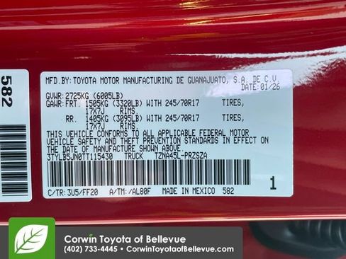 New 2026 Toyota Tacoma SR5 image 25