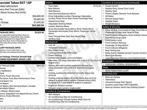 Used 2021 Chevrolet Tahoe RST w/ Luxury Package image 36