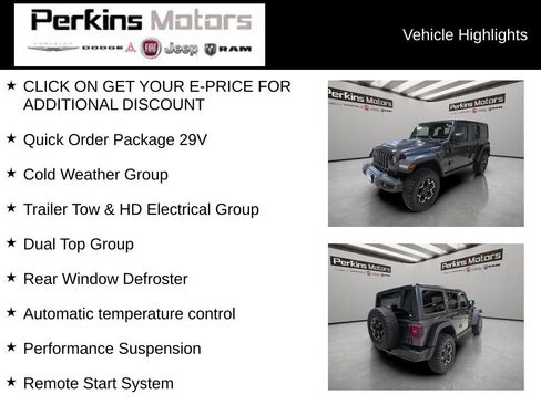 Used 2022 Jeep Wrangler Unlimited Rubicon 4xe w/ Dual Top Group AWD/4WD image 7