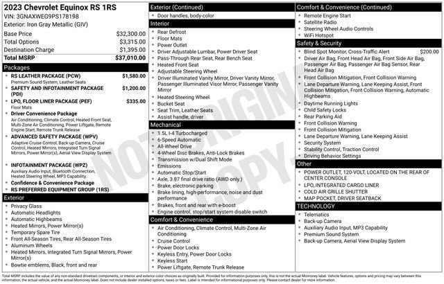 Used 2023 Chevrolet Equinox RS w/ RS Leather Package AWD/4WD image 3