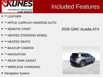 New 2026 GMC Acadia AT4 w/ LPO, Floor Liner Package