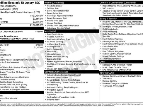 New 2026 Cadillac Escalade IQ Luxury 1 w/ LPO, Floor Liner Package AWD/4WD image 44