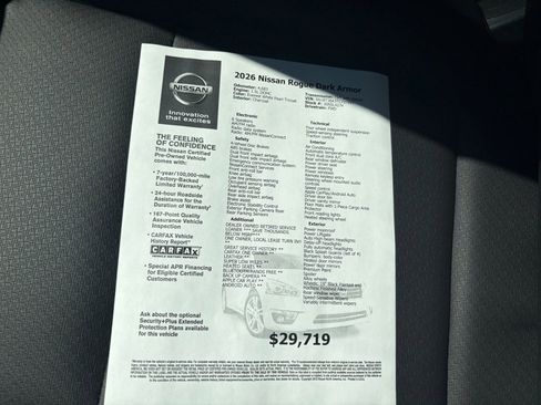 Certified 2026 Nissan Rogue SV FWD image 37