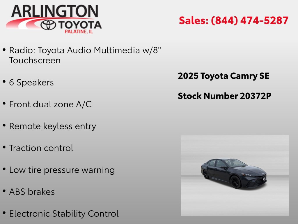 Used 2025 Toyota Camry SE FWD image 4