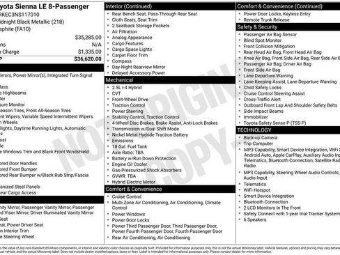 Used 2022 Toyota Sienna LE FWD image 42