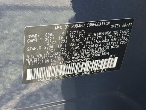 Certified 2023 Subaru Ascent Limited AWD/4WD image 35
