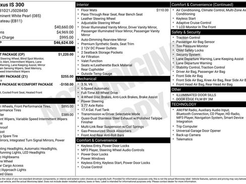 Used 2018 Lexus IS 300 AWD w/ Comfort Package image 13