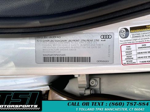 Used 2015 Audi A6 3.0T Premium Plus w/ Cold Weather Package AWD/4WD image 35
