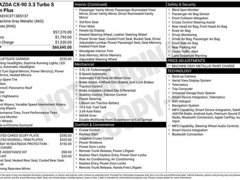 New 2026 MAZDA CX-90 3.3 Turbo S w/ Premium Plus AWD/4WD image 39