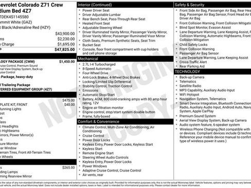 Used 2025 Chevrolet Colorado Z71 w/ Technology Package AWD/4WD image 31