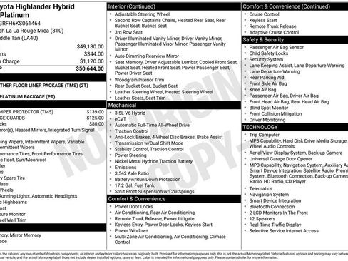 Used 2019 Toyota Highlander Limited Platinum AWD/4WD image 14