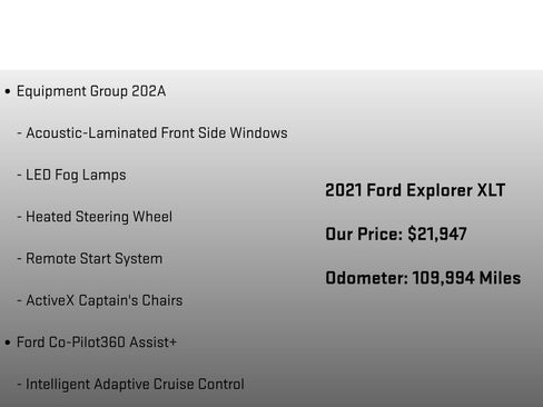 Used 2021 Ford Explorer XLT w/ Equipment Group 202A AWD/4WD image 6
