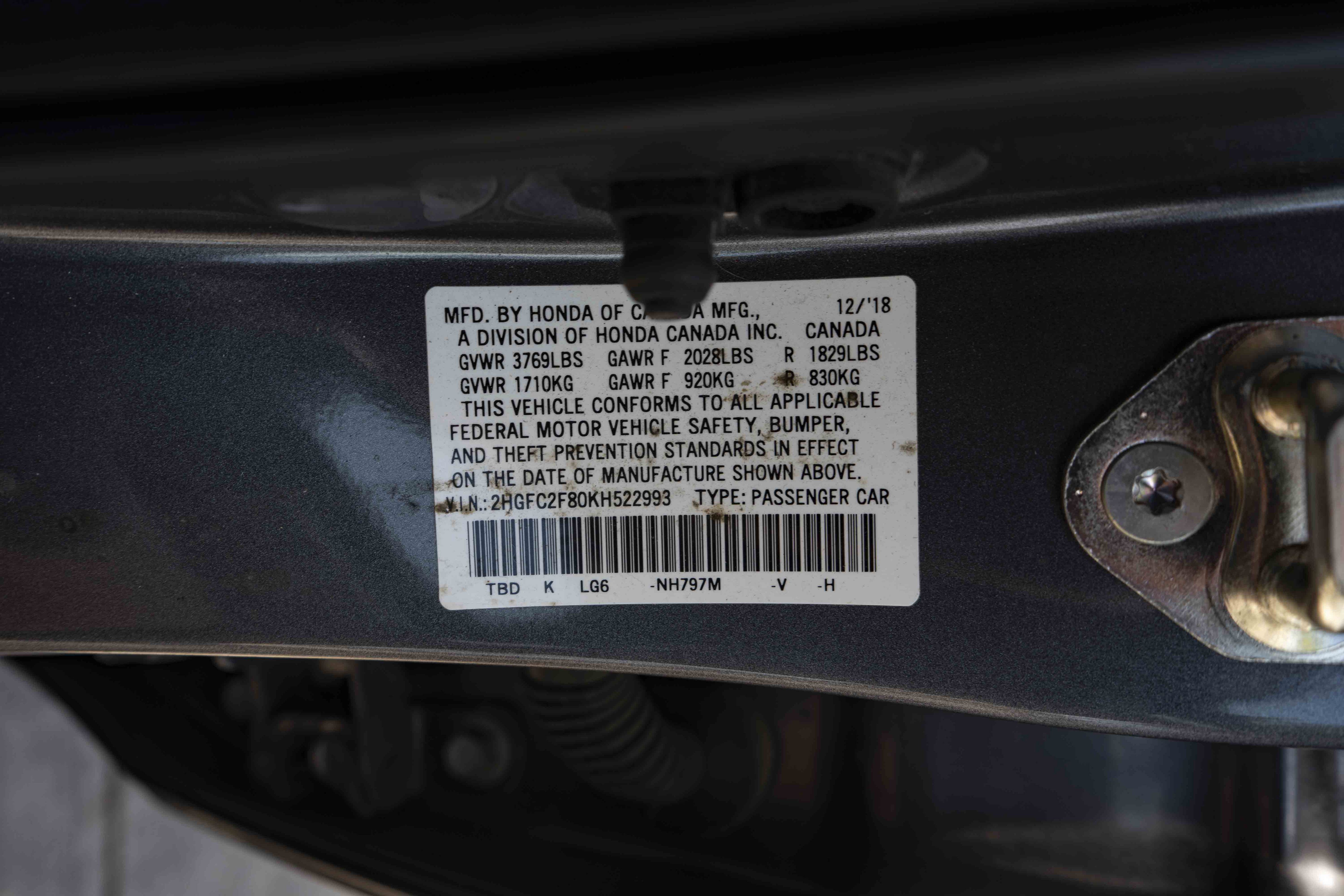 Certified 2019 Honda Civic Sport image 41