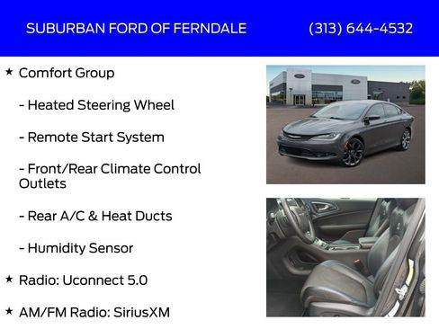 Used 2016 Chrysler 200 S w/ Comfort Group image 9