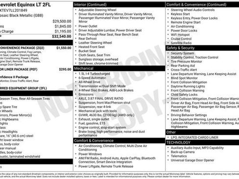 Used 2020 Chevrolet Equinox LT w/ Driver Convenience Package AWD/4WD image 31