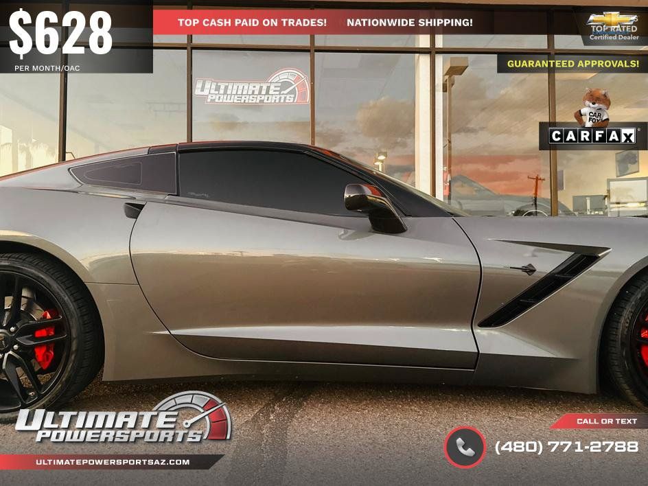 Used 2016 Chevrolet Corvette Stingray Coupe w/ Carbon Flash Badge Package RWD image 53