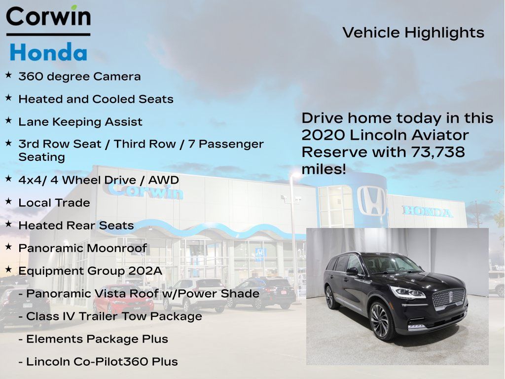Used 2020 Lincoln Aviator Reserve w/ Equipment Group 202A AWD/4WD image 6