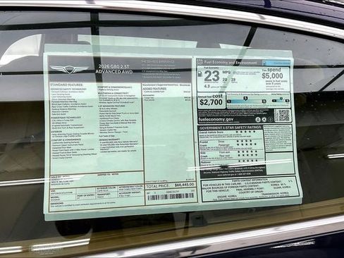 New 2026 Genesis G80 2.5T Advanced image 20