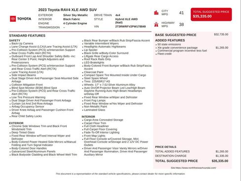 Used 2023 Toyota RAV4 XLE w/ Convenience Package image 3