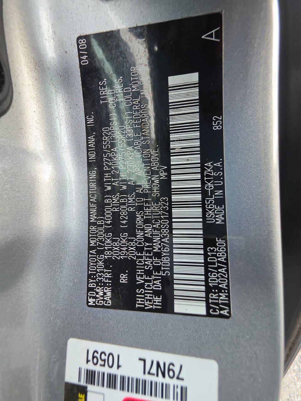 Used 2008 Toyota Sequoia Platinum w/ Cold Area Pkg AWD/4WD image 69