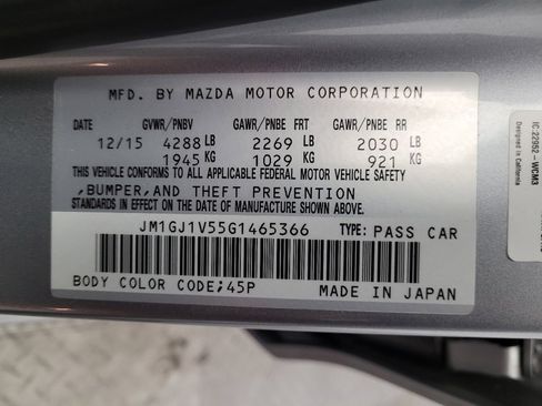Used 2016 MAZDA MAZDA6 Touring FWD image 33