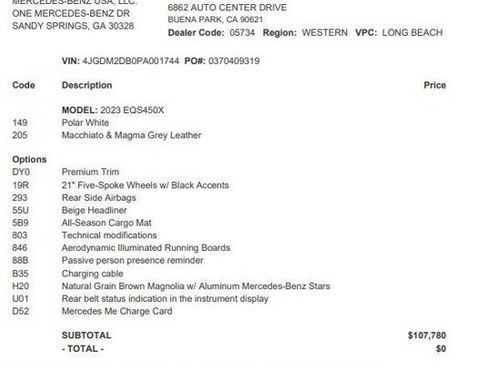 Certified 2023 Mercedes-Benz EQS 450+ SUV image 4