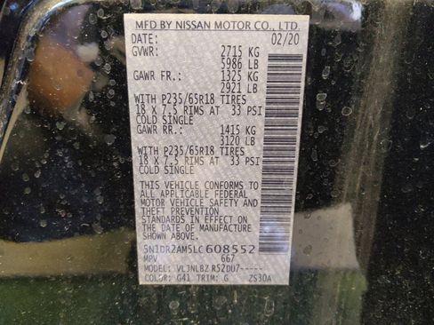 Used 2020 Nissan Pathfinder S AWD/4WD image 33