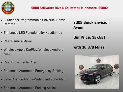 Used 2022 Buick Envision Avenir w/ Technology Package II image 30
