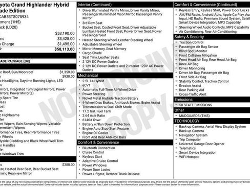 New 2026 Toyota Grand Highlander Nightshade Edition image 38