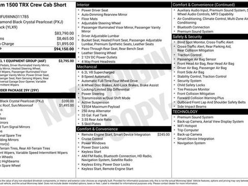 Used 2022 RAM 1500 TRX w/ TRX Level 1 Equipment Group AWD/4WD image 12
