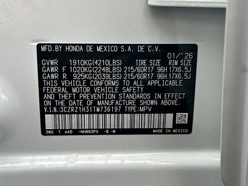 New 2026 Honda HR-V LX image 34