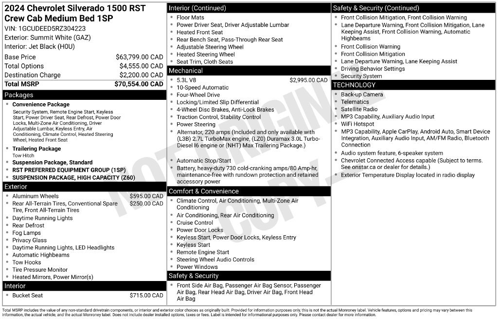 Used 2024 Chevrolet Silverado 1500 RST AWD/4WD image 2