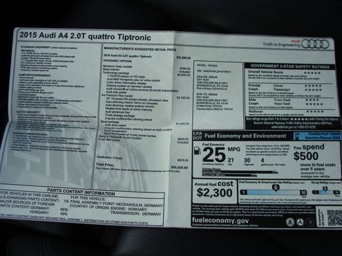 Used 2015 Audi A4 2.0T Premium Plus w/ Technology Package image 40