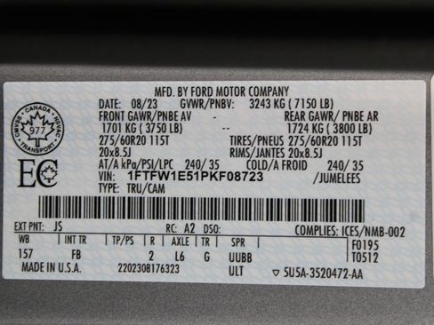 Used 2023 Ford F150 XLT w/ Equipment Group 302A High AWD/4WD image 71