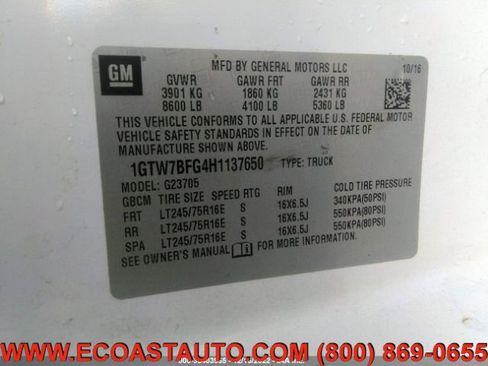 Used 2017 GMC Savana 2500 Extended image 10