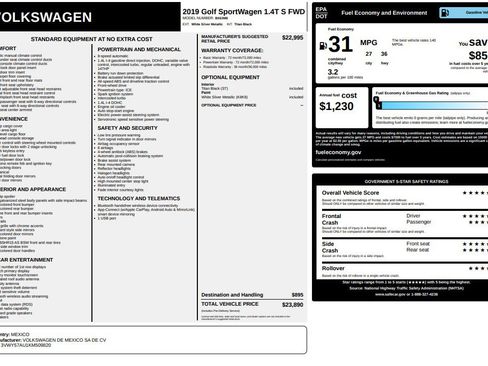 Used 2019 Volkswagen Golf S image 56