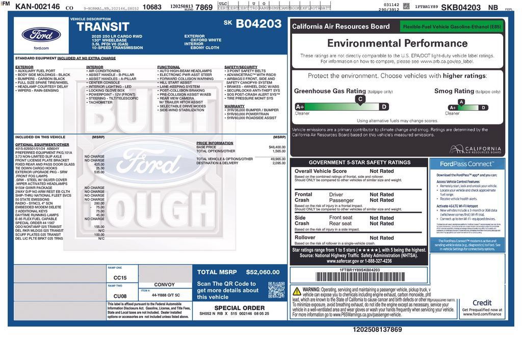 Used 2025 Ford Transit 250 Low Roof w/ Exterior Upgrade Package RWD image 22