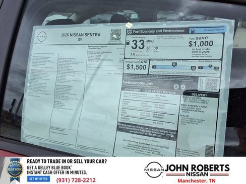 New 2026 Nissan Sentra SV w/ Floor Mat Package image 20