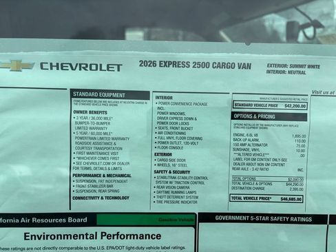New 2026 Chevrolet Express 2500 RWD image 4